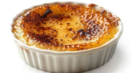 creme brulee is a dessert with a rich custard base topped with a contrasting layer of hard caramel