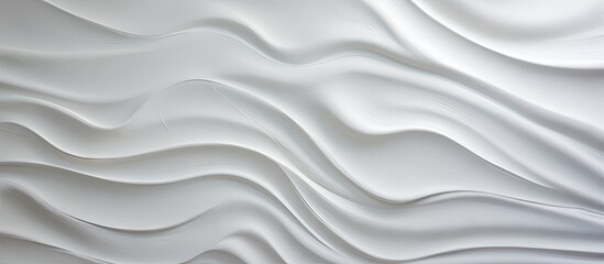 Abstract white decorative plaster or concrete with a textured surface serving as an art stylized banner providing a copy space for text