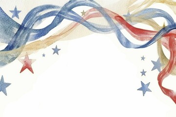 Fourth of July colorful background with empty space