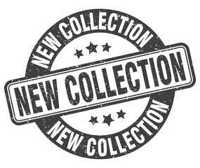 new collection stamp. new collection label. round grunge sign