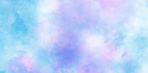 Watercolor illustration art marble painting abstract blue color texture,  brush painted blue background used in weeding card. modern dramatic sky with clouds on blue background.