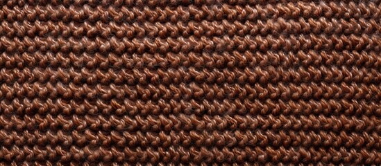 An abstract background with a textured brown knitted rug pattern Ideal for copy space images
