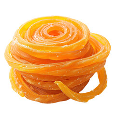 Indian Sweet Jalebi  one of the delicious sweets in India. Isolated on white background.