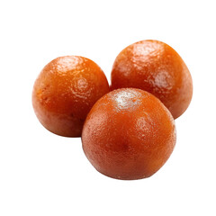 Gulab Jamun an Indian and Pakistani sweet, isolated on white background.