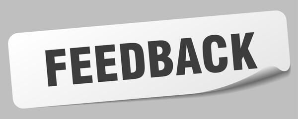 feedback sticker. feedback label