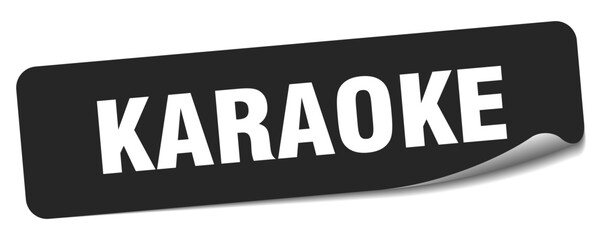 karaoke sticker. karaoke label