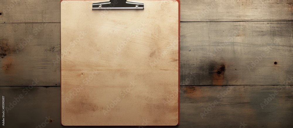 Poster a plain background featuring a simple clipboard provides a creative concept with copy space perfect 