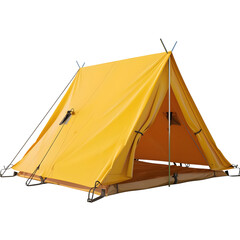 yellow tent Isolated on transparent background