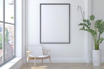 Sunlight filters through a modern room, highlighting a comfortable chair