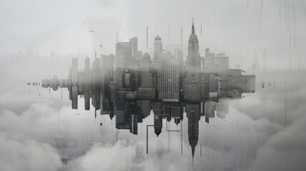Holographic cities suspended mirroring virtual reality's potential to reshape space perception background