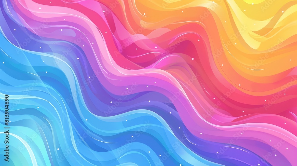 Poster modern background with transparent waves in abstract color