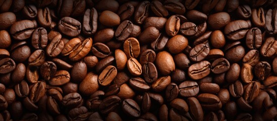 Copy space image of coffee beans - Powered by Adobe