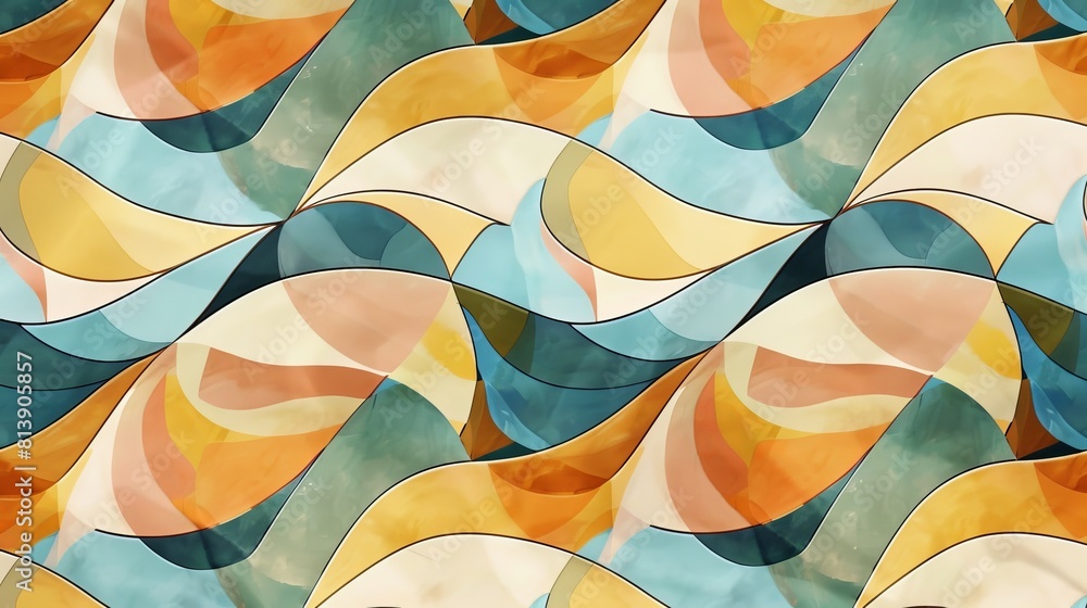Poster pattern with curved edges. abstract background with curved edges