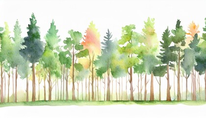 Linia drzew ilustracja