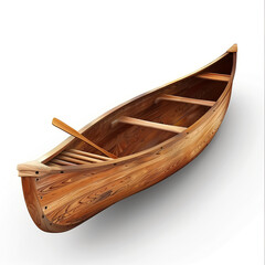 Canoe isolated white background