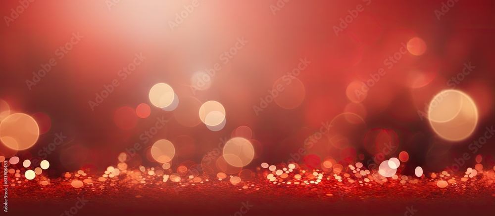 Poster a mesmerizing red bokeh in the background adds a touch of enchantment to the copy space image