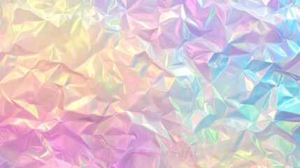 Pastel rainbow geometric holographic triangle pattern design background