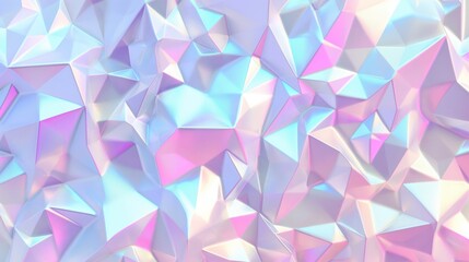 Obraz premium Pastel rainbow geometric holographic triangle pattern design background
