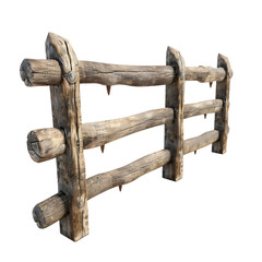 Naklejka premium wooden fence Isolated on transparent background