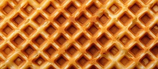 Close up of a waffle texture with plenty of copy space for an image
