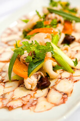 Pulpo, Tintenfisch, Gemüse, fischplatte, Italien, Vorspeise,