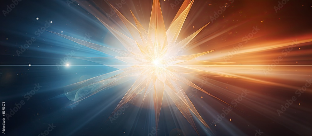 Poster closeup of a shiny star against a background with ample copy space image