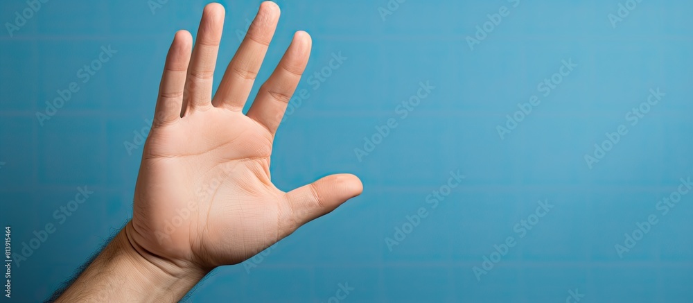 Poster Hand gesture with copy space image