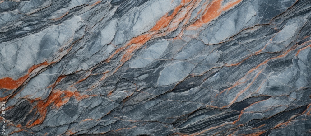 Aufkleber a nature background featuring a blue gray stone with white and orange patterned lines adding to its 