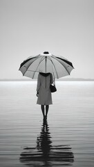 person under umbrella