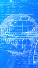 グローバルビジネスイメージと持続可能な社会を支えるデジタル技術のInternet of Things