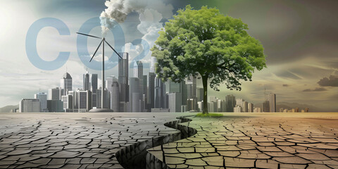 carbon neutrality and net zero emissions concept