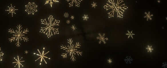 With Realistic Snowflakes Overlay On Light Silver Backdrop. Xmas Holidays