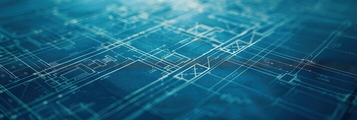 Obraz premium architectural blueprints for designing a building 