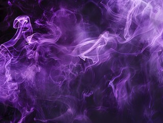 Obraz premium Violet Ethereal Smoke Drifting Against a Dark Backdrop A Veil of Intrigue and Mystery