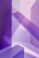 Harmonious Intersection of Violet Lines and Shapes in Minimalist Design