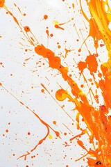 Vibrant Orange Paint Splatters Embodying Creativity and Expression
