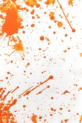 Vibrant Orange Splatters A Bold Expression of Creativity on a Pristine White Canvas
