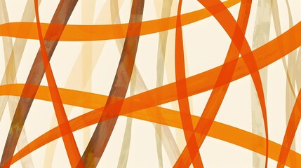 Intersecting Orange Lines Form a Modern Abstract Pattern of Sophistication and Style