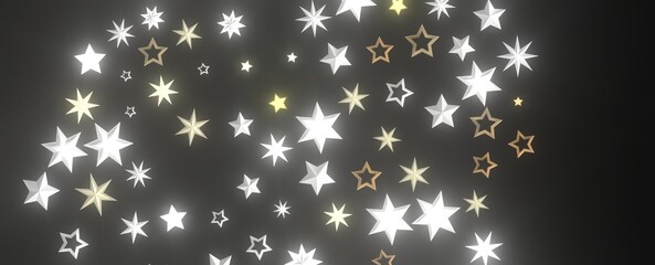 XMAS Stars - Glossy 3D Christmas star icon. Design element for holidays. -