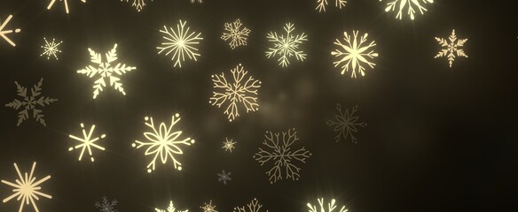 Snowflakes - Christmas Card - Snowflakes Of Paper In Frame