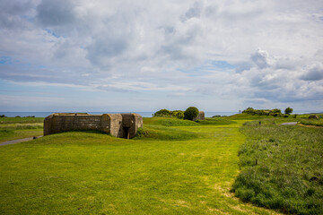 Batterie de Longues-sur-Mer sur le mur de l'atlantique en Normandie