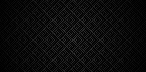 Overlapping Pattern Minimal diamond geometric waves abstract square wave line. dark black color seamless tile stripe geometric create retro square line backdrop pattern background.