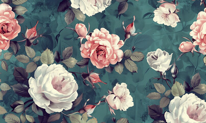 Aesthetic vintage flower, imbued with a serene and subtle aura. These aesthetic background elements lend themselves perfect to printed production, notebook covers, and decor