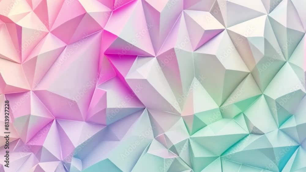 Poster a lively display of various shapes in a colorful abstract background.