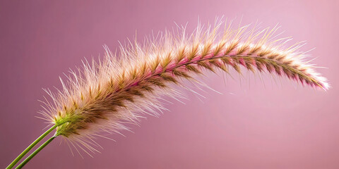 feather on pink background