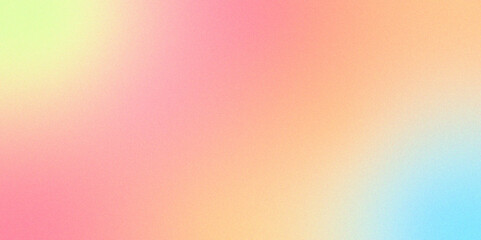 Digital grainy gradient with a colorful rainbow noise effect. Vintage Texture Pattern in Blue, pink, and orange Tones for Artful Wallpaper. Gradient blur, noise, grain, texture. abstract background.