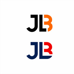 Simple modern JBL or JLB letter logo design.