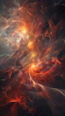 Fototapeta premium Abstract fractal art background for creative design universe is alive with power of stars. Decoration for wallpaper, desktop, poster, booklet cover. Printing on clothes, T-shirts. 