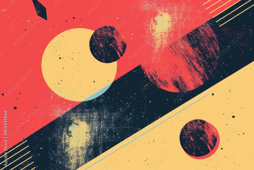 Poster a stunning image of two planets in space. perfect for astronomy enthusiasts