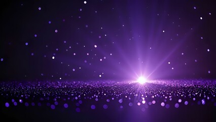 A purple light shines brightly over a dark background